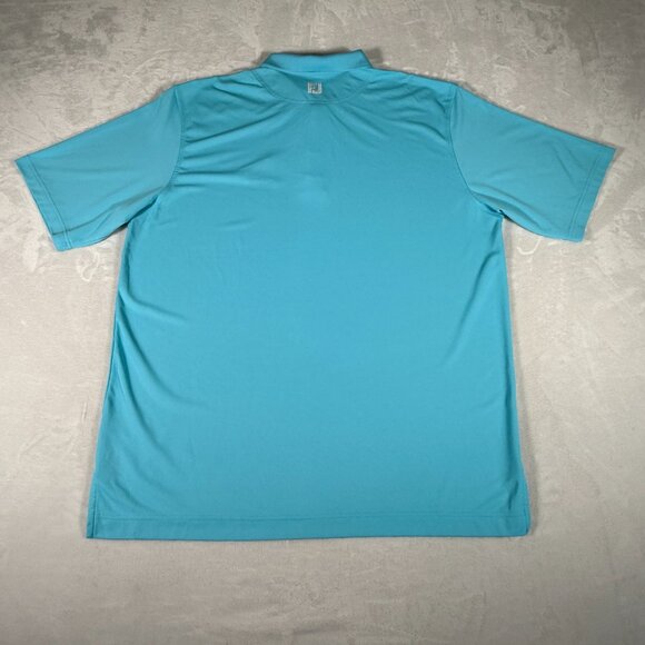 Footjoy Polo Shirt Men Size XXL Blue Short Sleeve Embroidered LACANA Golf FJ GUC - Picture 12 of 13